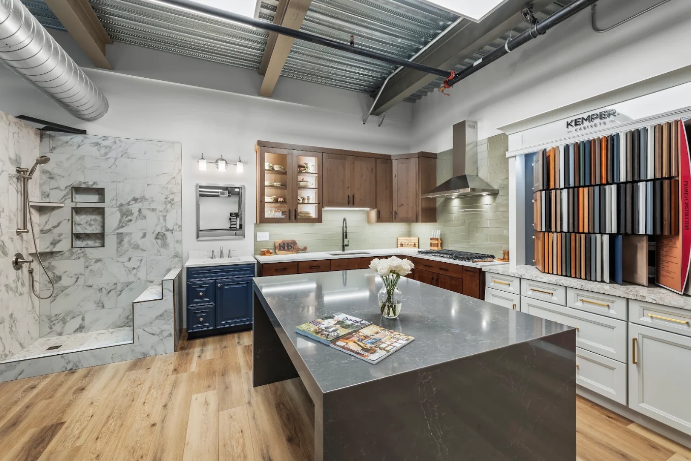 Inside the CS Floors showroom in Gig Harbor